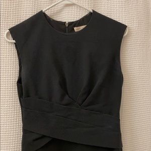 Rebecca Taylor Mixed Material Black Dress